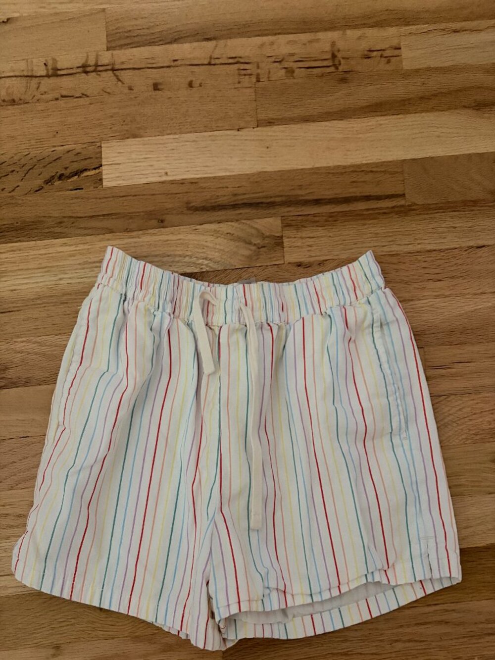 Primary Girls Shorts Rainbow colors Striped Size 8-9